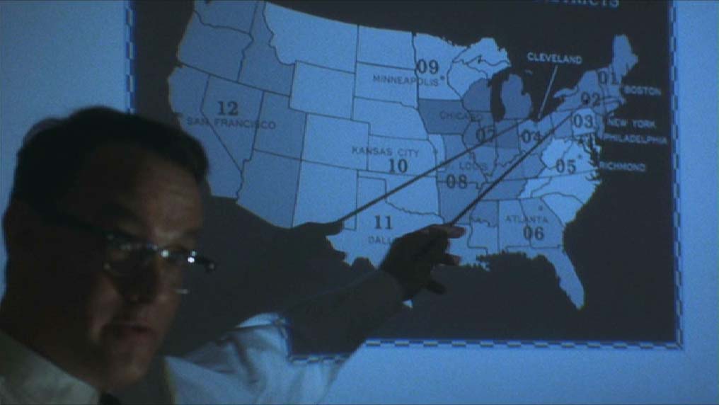 F.B.I. agent Carl Hanratty explains check routing between Federal Reserve Districts