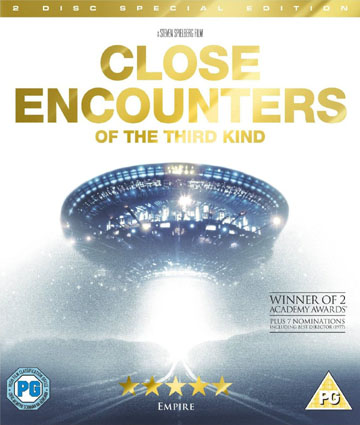 Blu-ray cover of the Steven Spielberg movie ‘Close Encounters of the Third Kind’ (‘CE3K’)