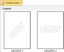 Printing watermarks with wordprocessor Microsoft Word