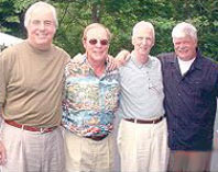 F.B.I. agent Joseph Shea poses with Frank Abagnale