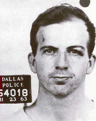 Mug shot of Lee Harvey Oswald, alleged assassin of President John F. Kennedy