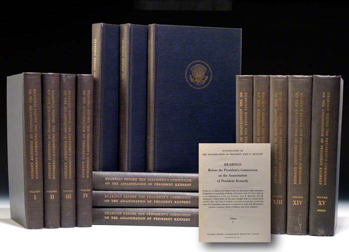 Book volumes of the Warren Commission Report