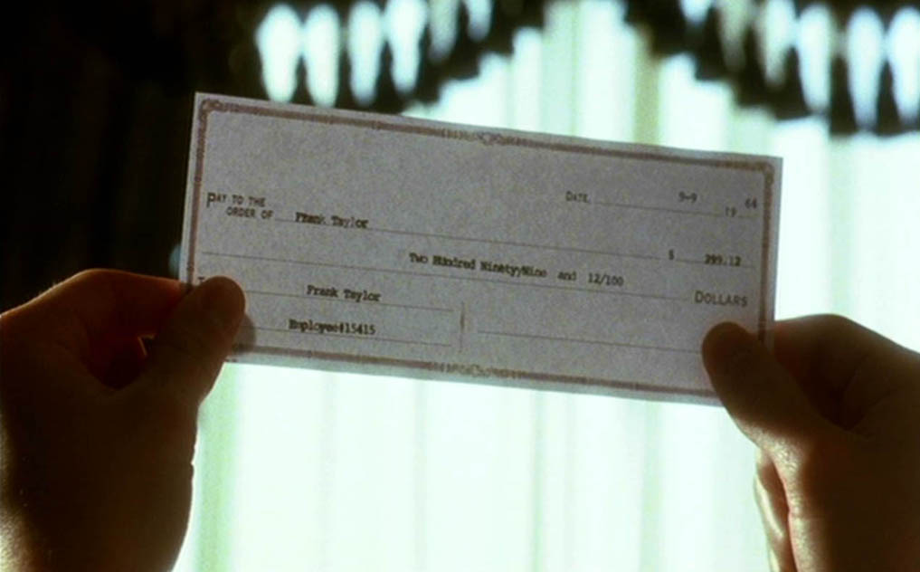 Pay check forged with a typewriter