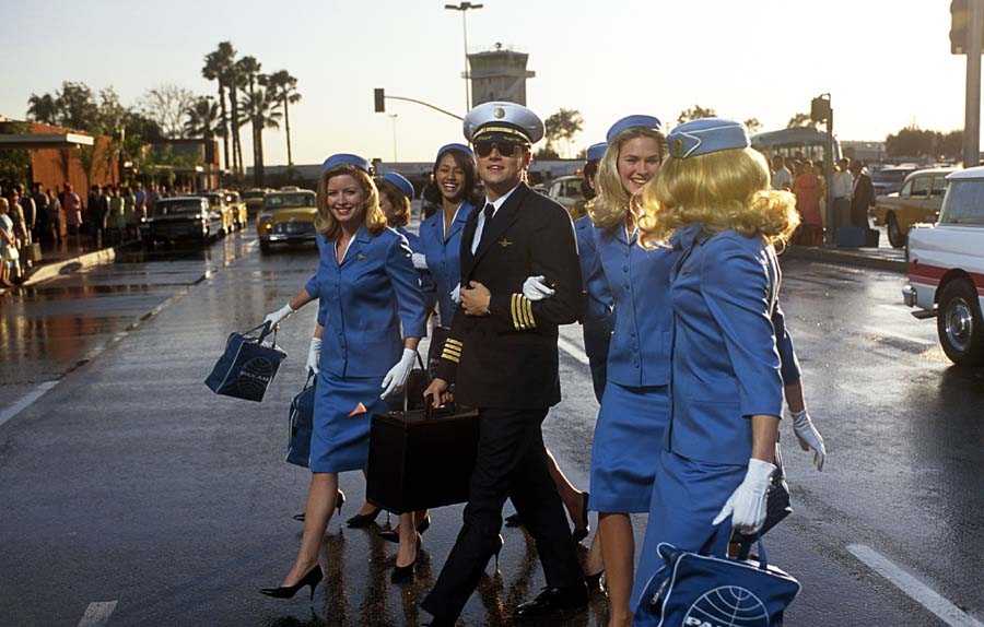Frank Abagnale as pilot on a Pan Am promotional tour with air hostesses