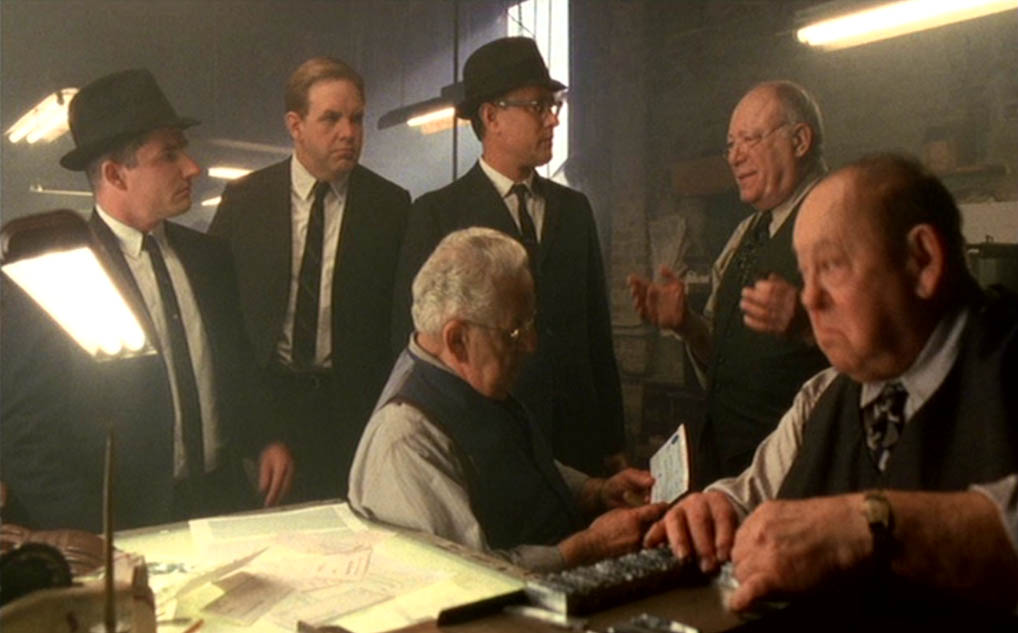 F.B.I. agent Carl Hanratty visits a print shop