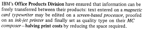 Typewritten document with font changes, created with I.B.M. Selectric