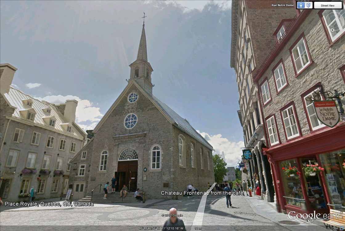Church Notre-Dame-des-Victoires on the Place Royale, Quebec City (Quebec, Canada)